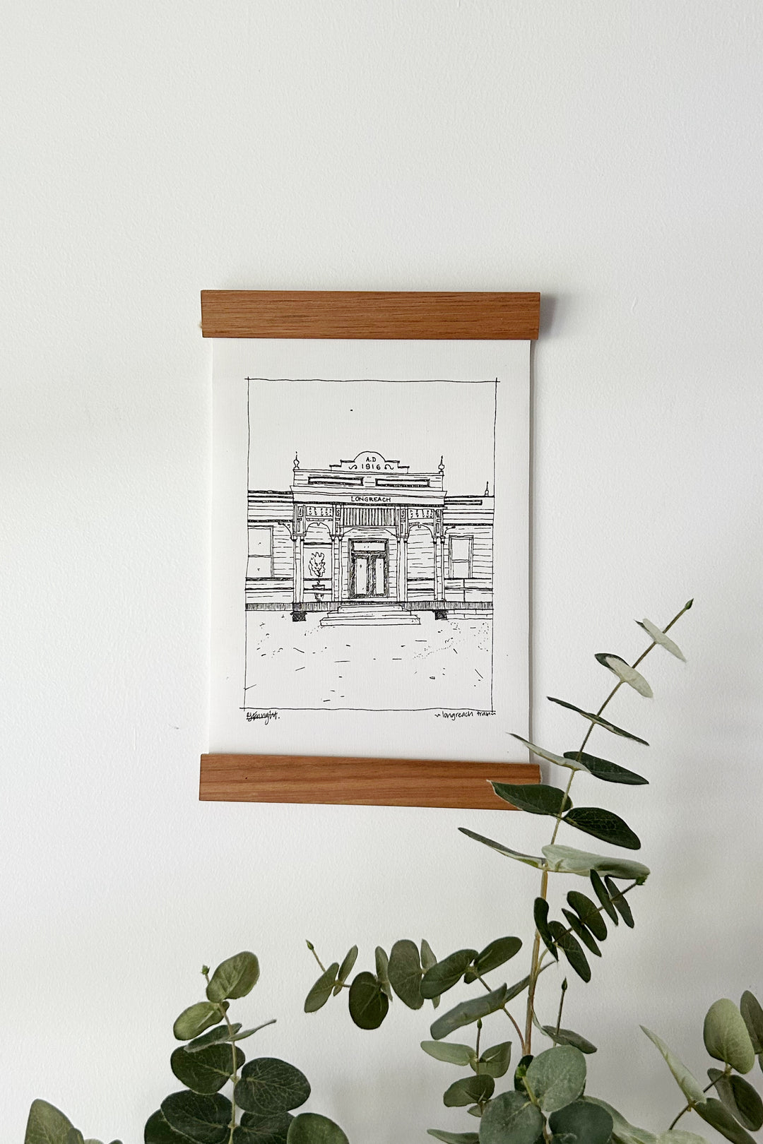 Blonde Hardwood Slimline Frame