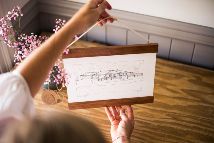 Bundles & Save: Paper Artwork With Slimline Hardwood Frame